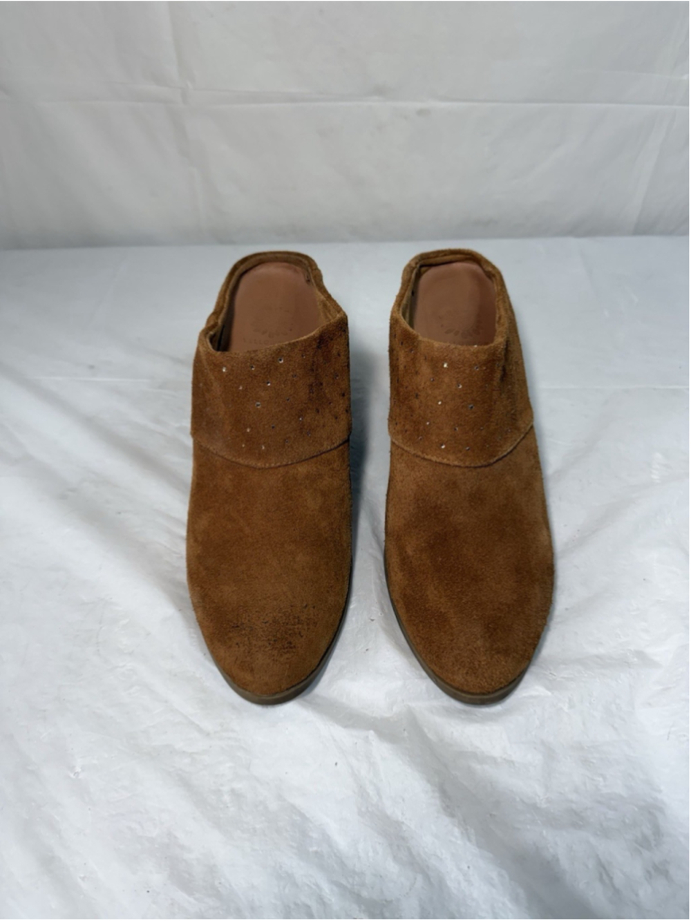 Yellow Box size 9M Rocio Chestnut Heel Shoes Mules Casual Suede Bohemian Clogs